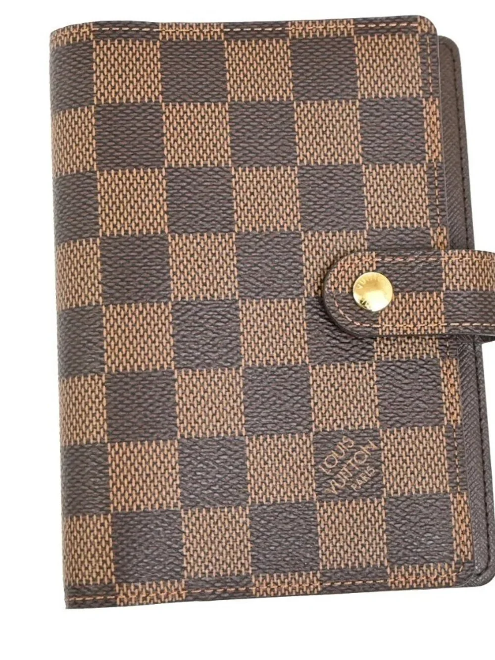 LOUIS VUITTON Agenda PM Cover Damier Ebene Leather Brown Spain